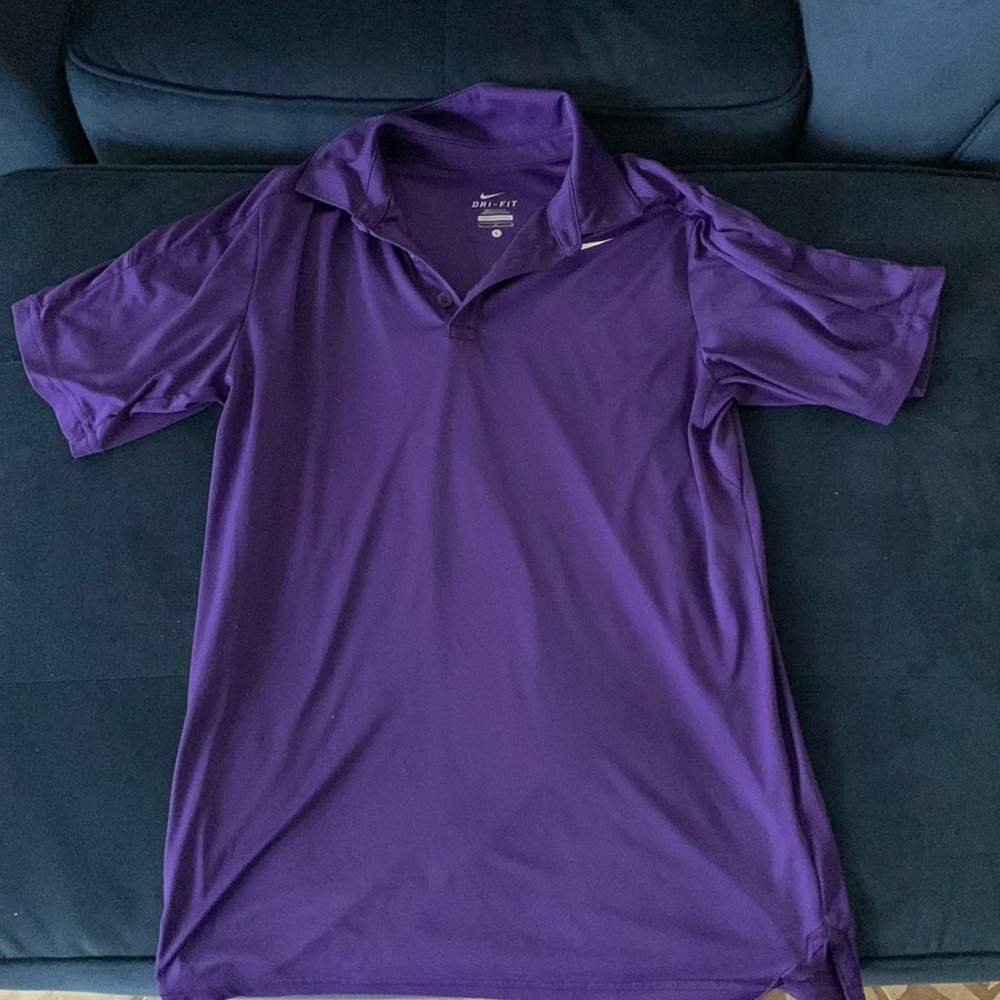Boys Purple Nike Athletic Polo
